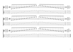 BAF#GED octaves C pentatonic major scale 13131313 sweep pattern box shapes GuitarPro6 TAB pdf